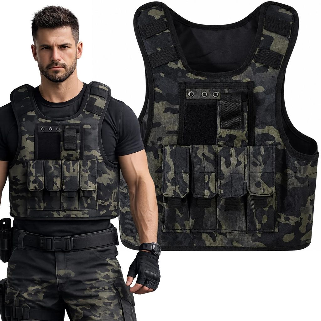 Kamizelka taktyczna wojskowa regulowana MOLLE moro survival Zdjęcie produktu 