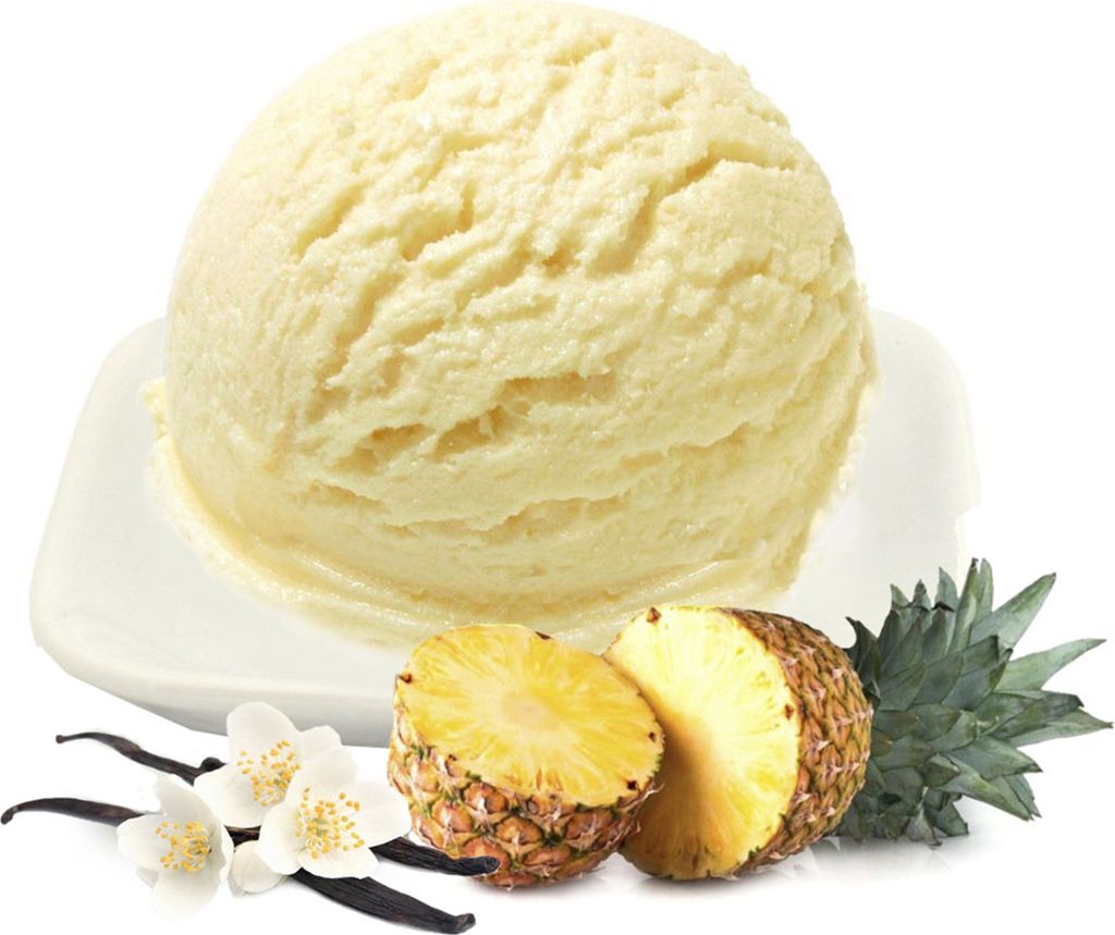 Vanille Ananas Low Carb Eis Pulver Vegan Zucker-, laktosefrei 10 kg