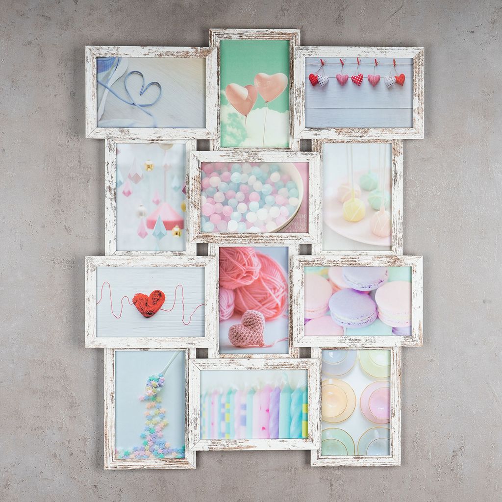 levandeo cornice collage 45x58cm 12 foto 10x15 Shabby Chic Immagine del prodotto 