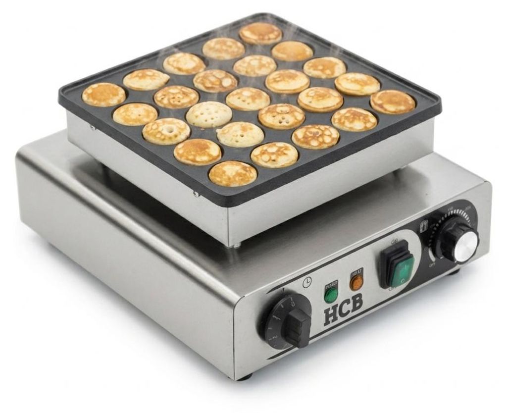 HCB Poffertjesbakplaat - 25 dops - 230V - RVS - 8524