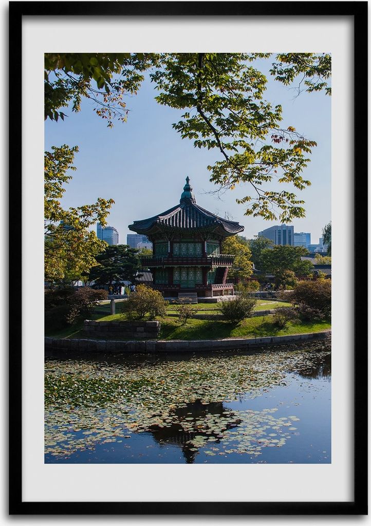 Bild - Bilderrahmen - Foto - 70 cm x 100 cm - MDF - Rahmen - Wandkunst - Südkorea