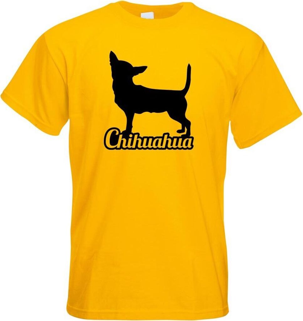 Kiwistar - T-Shirt - gelb - Chihuahua Techichi Herren Funshirt Bedruckt Design Sprüche Spruch Motive - mit Motiv Bedruckt - Funshirt Design - Spor...