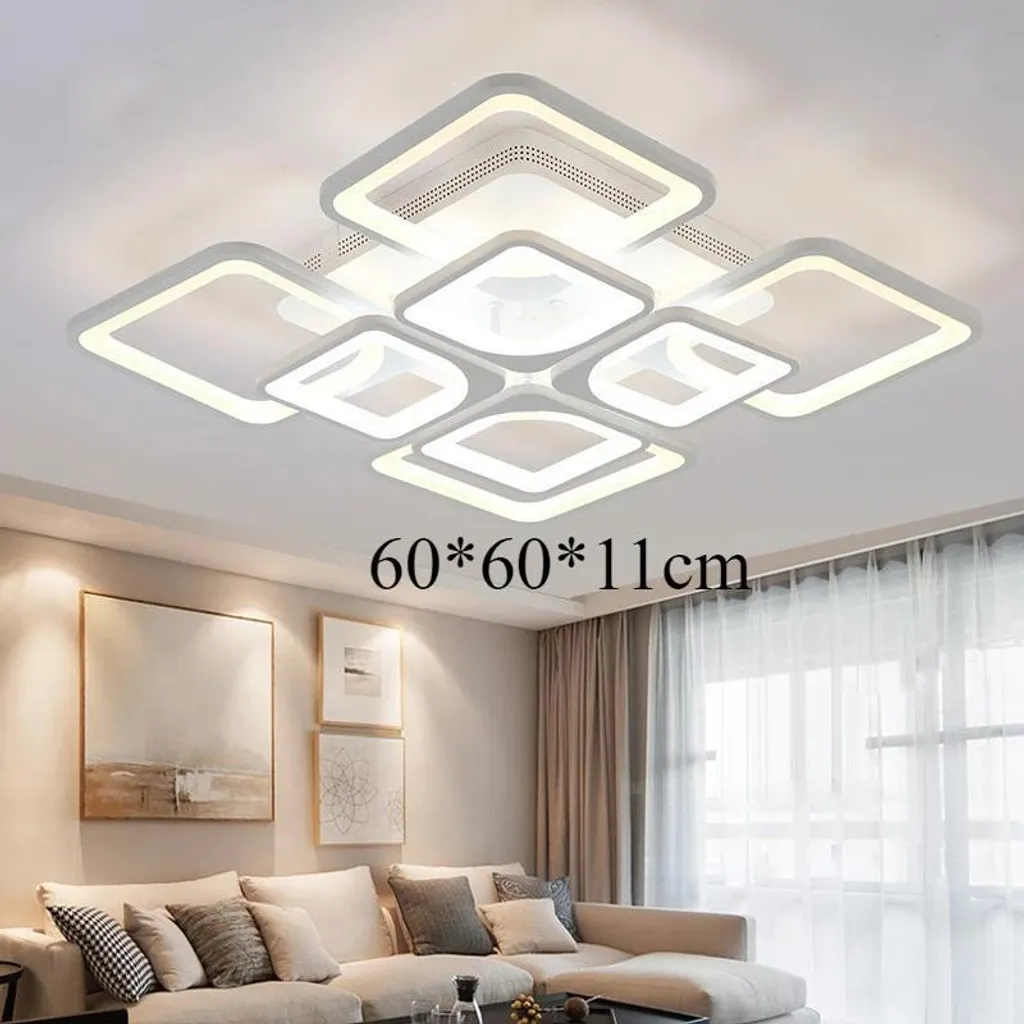 Plafonnier Dimmable Blanc Moderne - 3 Températures de Couleur au Choix