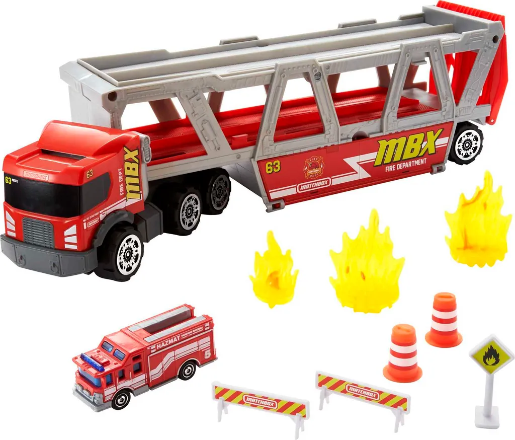 Matchbox Construction Hauler : Rangez et Jouez avec vos Pompiers