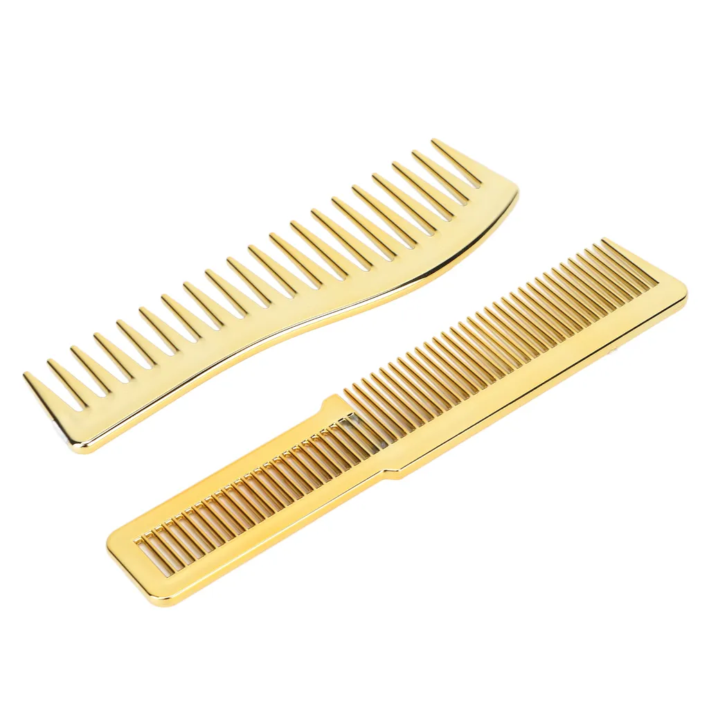 Pettine capelli oro professionale a denti larghi per styling e volume - 6