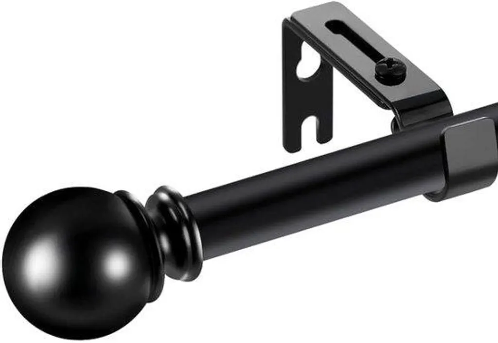 Barre à rideaux télescopique noire de 70 à 270 cm - Design Moderne