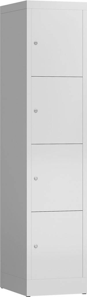 Schließfachschrank Fächerschrank 4 Fächer 1800 x 400 x 500 mm Spind lichtgrau X-523410