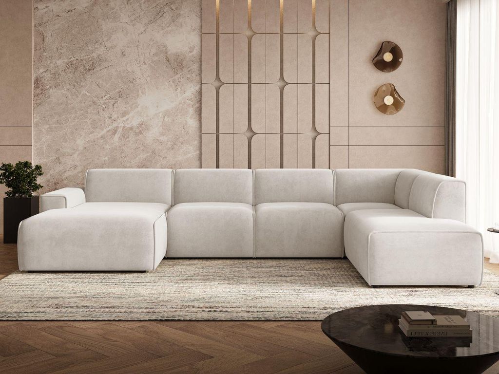 GrainGold Ecksofa U-Form Rechts Belluno - Ecksofa mit Produktbild 