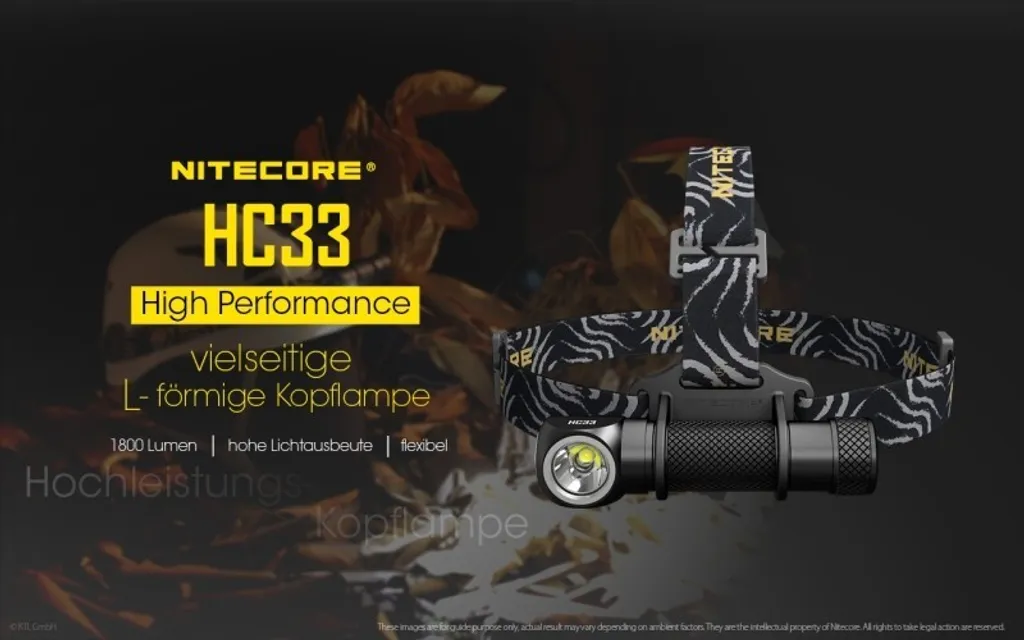 NiteCore HC33 Lampe frontale étanche IPX8 1800lm avec base magnétique - 28