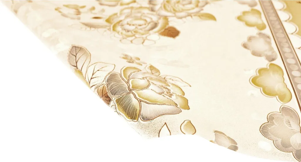 KP HOME Giallo Tovaglia Plastificata Quadrata 140x140 cm - Design Soleggiato Tovaglia PVC con Stampa Floreale Biachi Retrò, Impermeabile e Facile da Pulire, Finitura Liscia para Interno ed Esterno