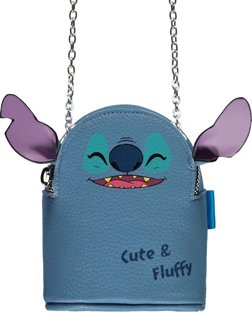 DIFUZED Disney Lilo & Stitch - Stitch, Frau, Handtasche, Klein, Reißverschluss, Disney Lilo & Stitch, Blau