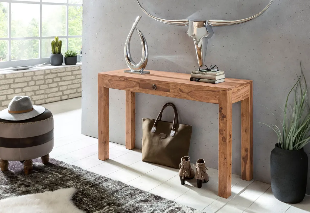 Optimisez votre Rangement d'Entrée avec cette Console Acacia 120 cm