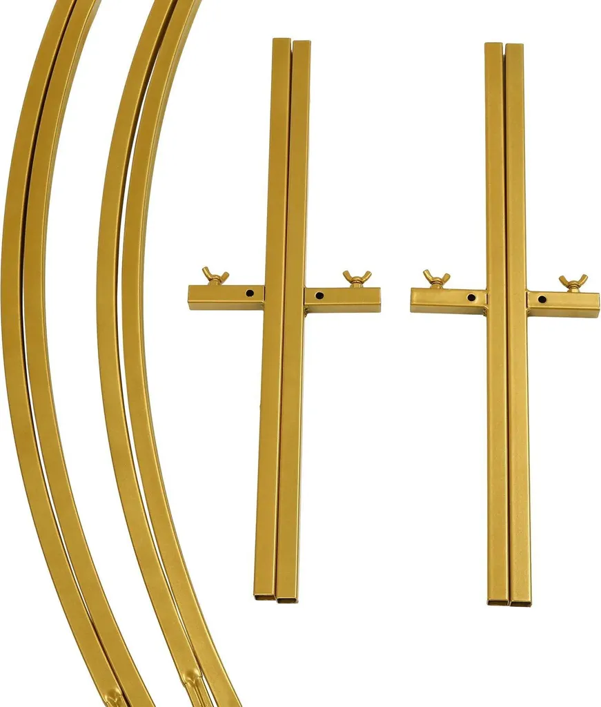Support Arche Stable pour Grappe de Ballons Métal Or 1,8m Facile à Monter