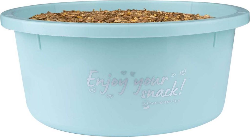 Kleine Futterschale "Enjoy your snack" türkis