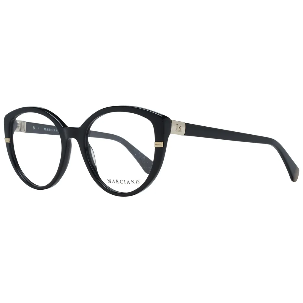 Lunettes Marciano GM0375 001 52 en acétate noir avec branches logotées