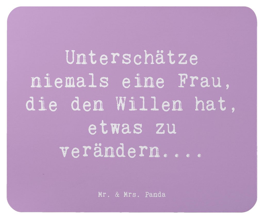 Mr. & Mrs. Panda Mauspad Spruch Hoffnung Veränderung - Lavendeltraum - Geschenk, Mouse Pad, Mousepad, Motivation, Frauenstärke, Inspiration, lapt...