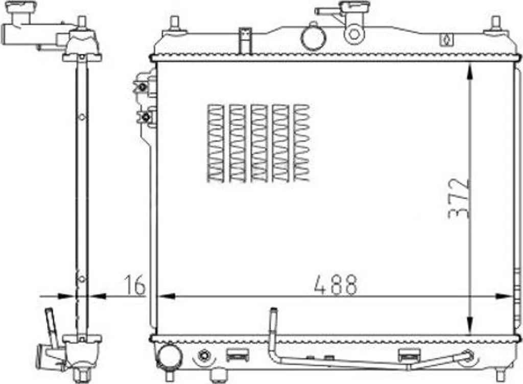Stop Surchauffe : Radiateur HART OE 253101C150 compatible Hyundai Getz