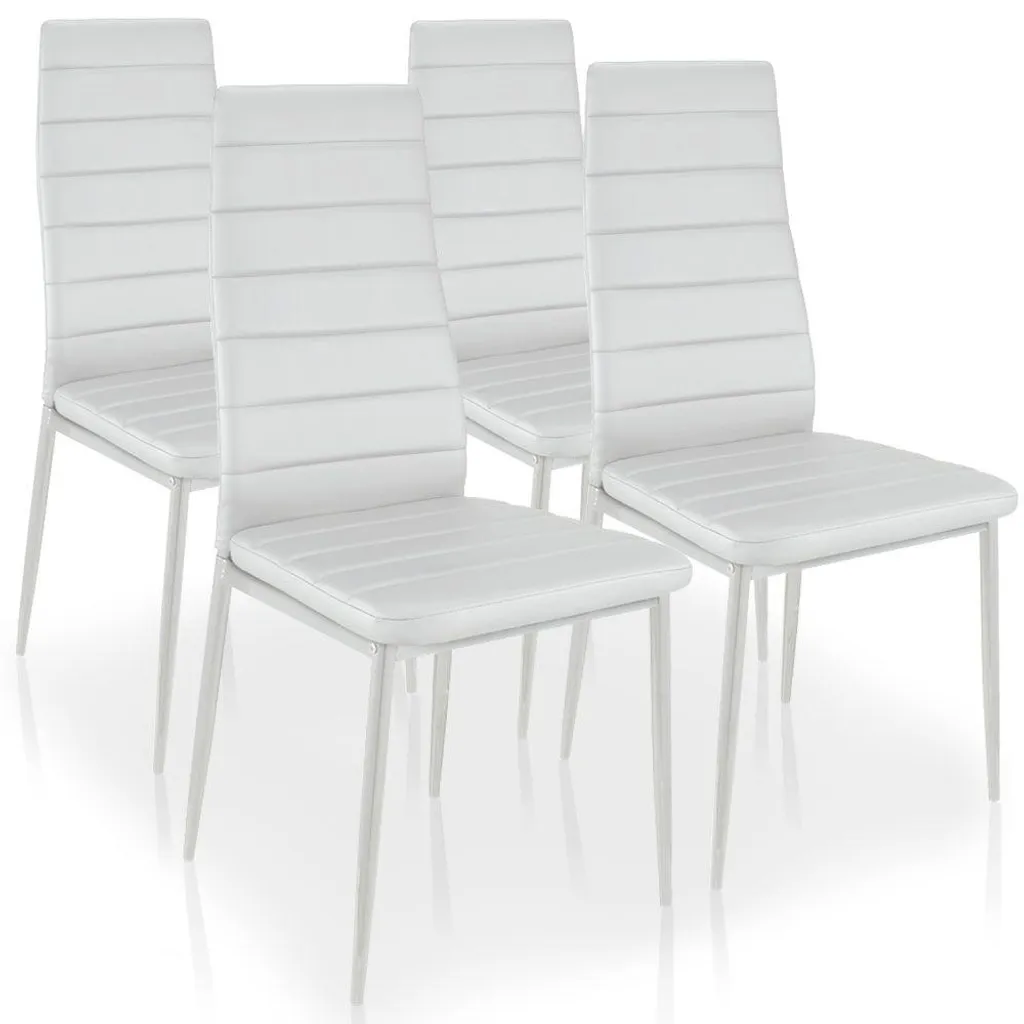 Chaises Stratus Blanches par 4 : Confort ergonomique et style moderne