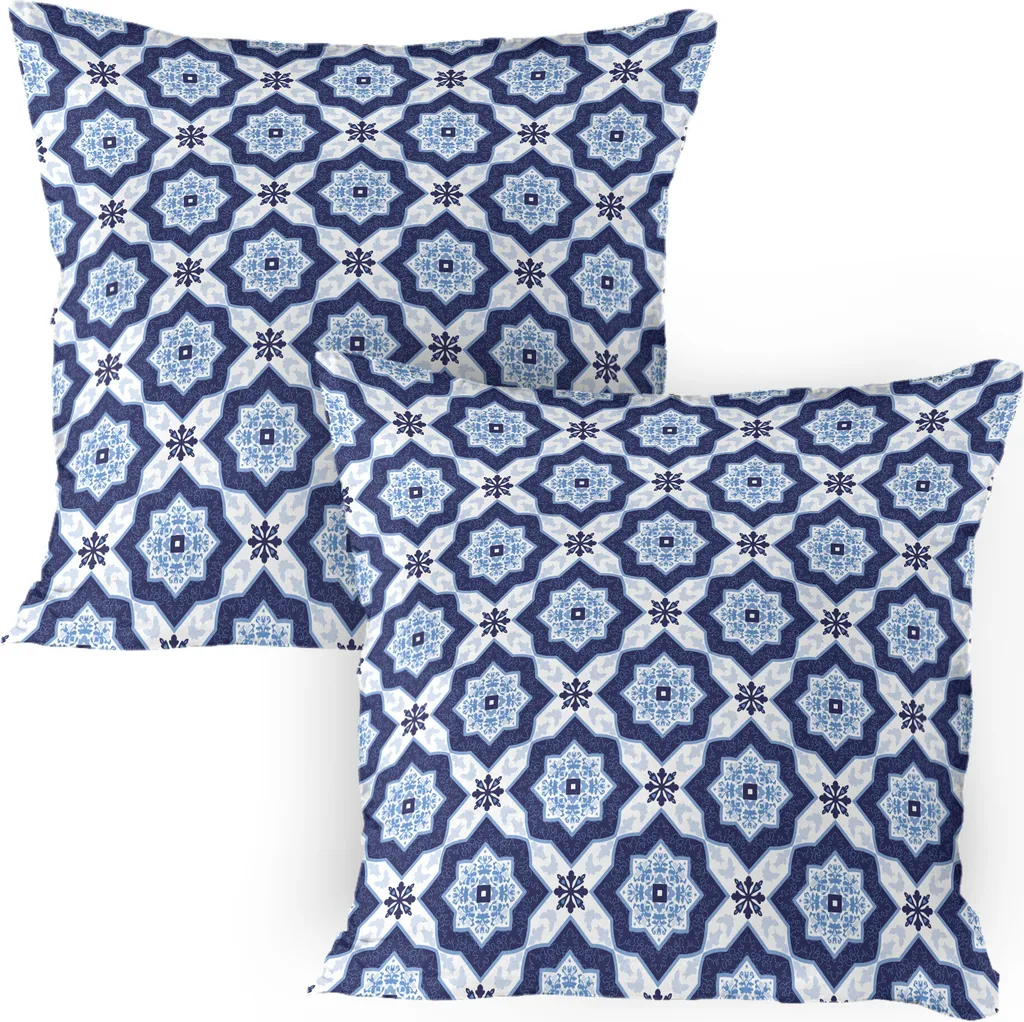 2 Federe Blu Vintage Portoghese 80x80 ABAKUHAUS - Arredo Casa