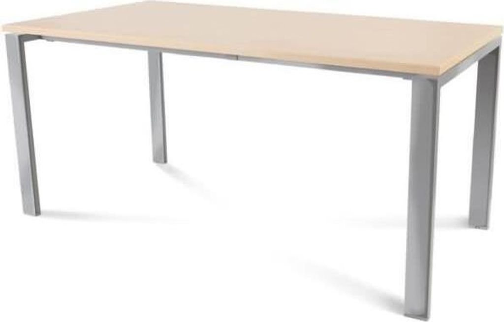 Schreibtisch Total BxTxH 160x80x73cm Gestell verchromt Platte Melamin buche.