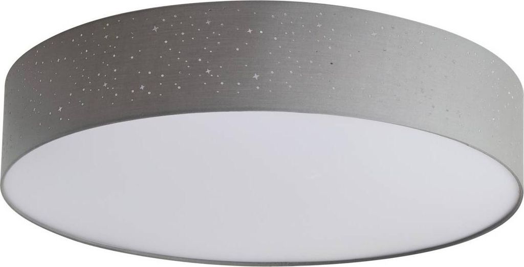 Lindby LED-Deckenlampe Ellamina, 60 cm, hellgrau, Textil Produktbild 