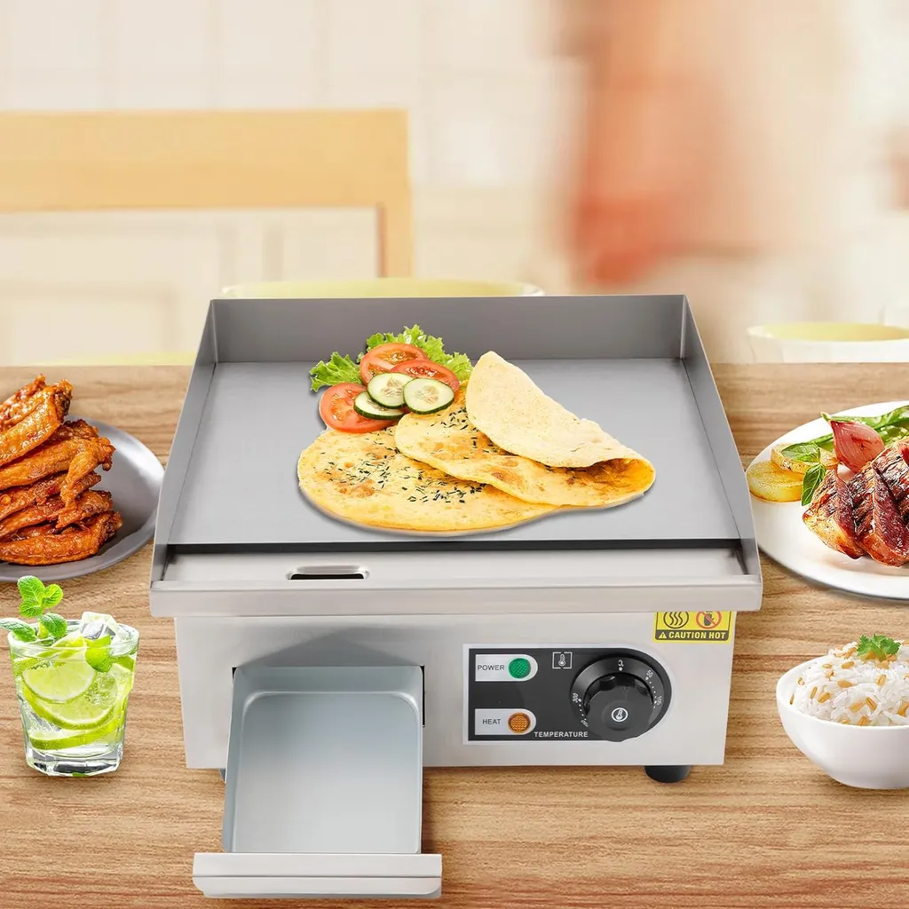 Grill électrique inox 2000W avec plaque de cuisson rapide et robuste - 2