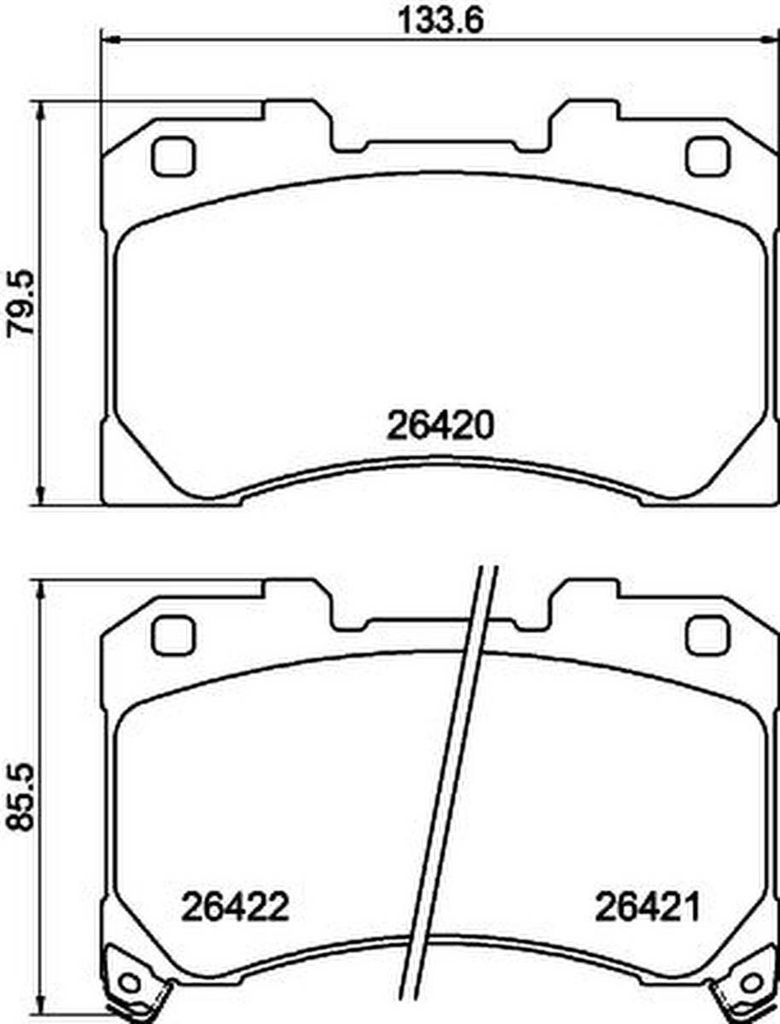 HELLA Bremsbeläge Satz Vorne Bremsklötze für TOYOTA YARIS Produktbild 