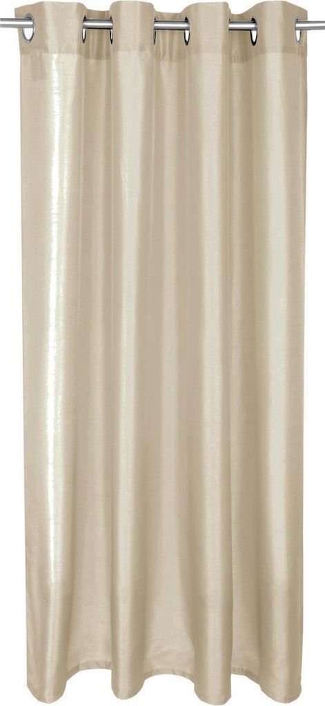 Gardine Blickdicht mit Ösen ( Taupe hell ) in 140x245cm ( Breite x Höhe )