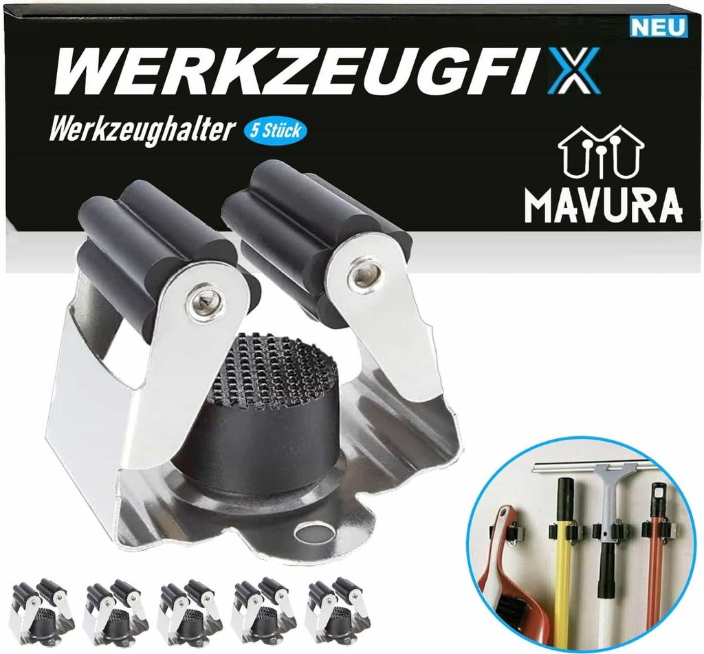 MAVURATools profesionální držák na nářadí držák na košťata Obrázek produktu 