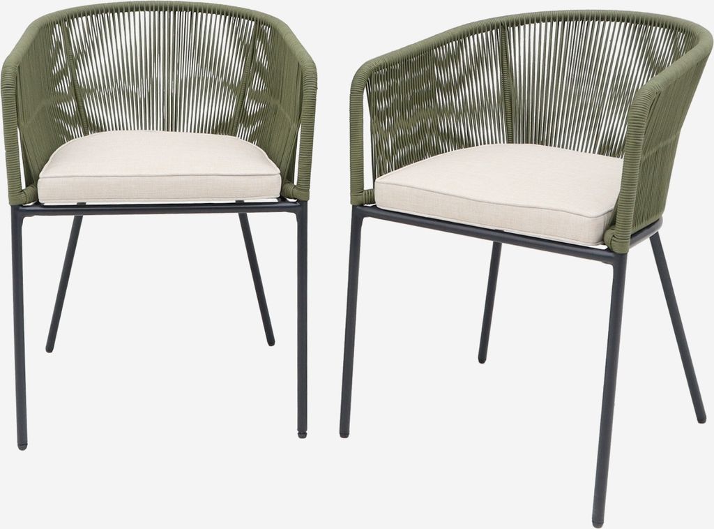 sweeek - 2er-Set Gartensessel aus verzinktem Stahl mit Produktbild 