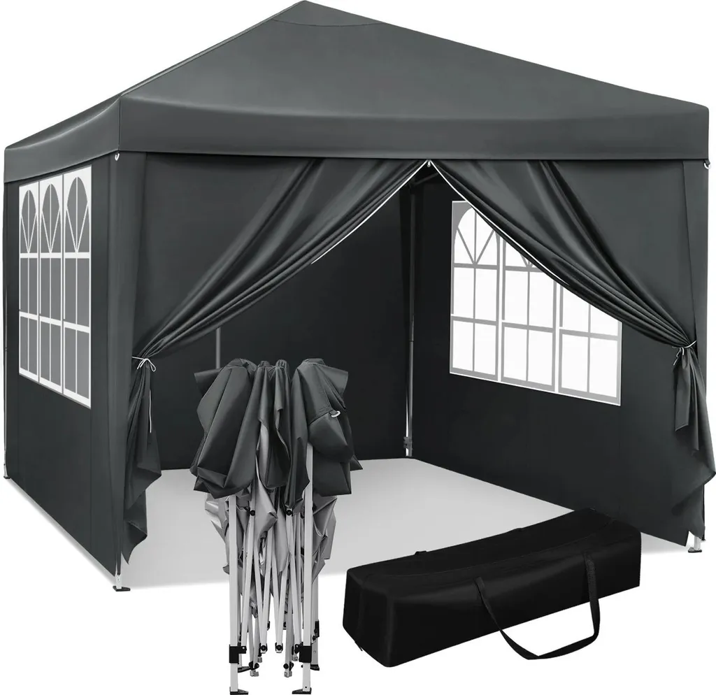 Pavillon de jardin pliable pour fêtes et événements - 3x3m Jaune étanche