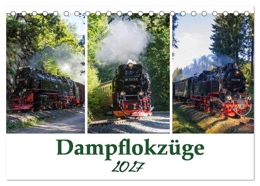 Schmalspurbahnen im Harz (Tischkalender 2027 DIN A5 quer), CALVENDO Monatskalender