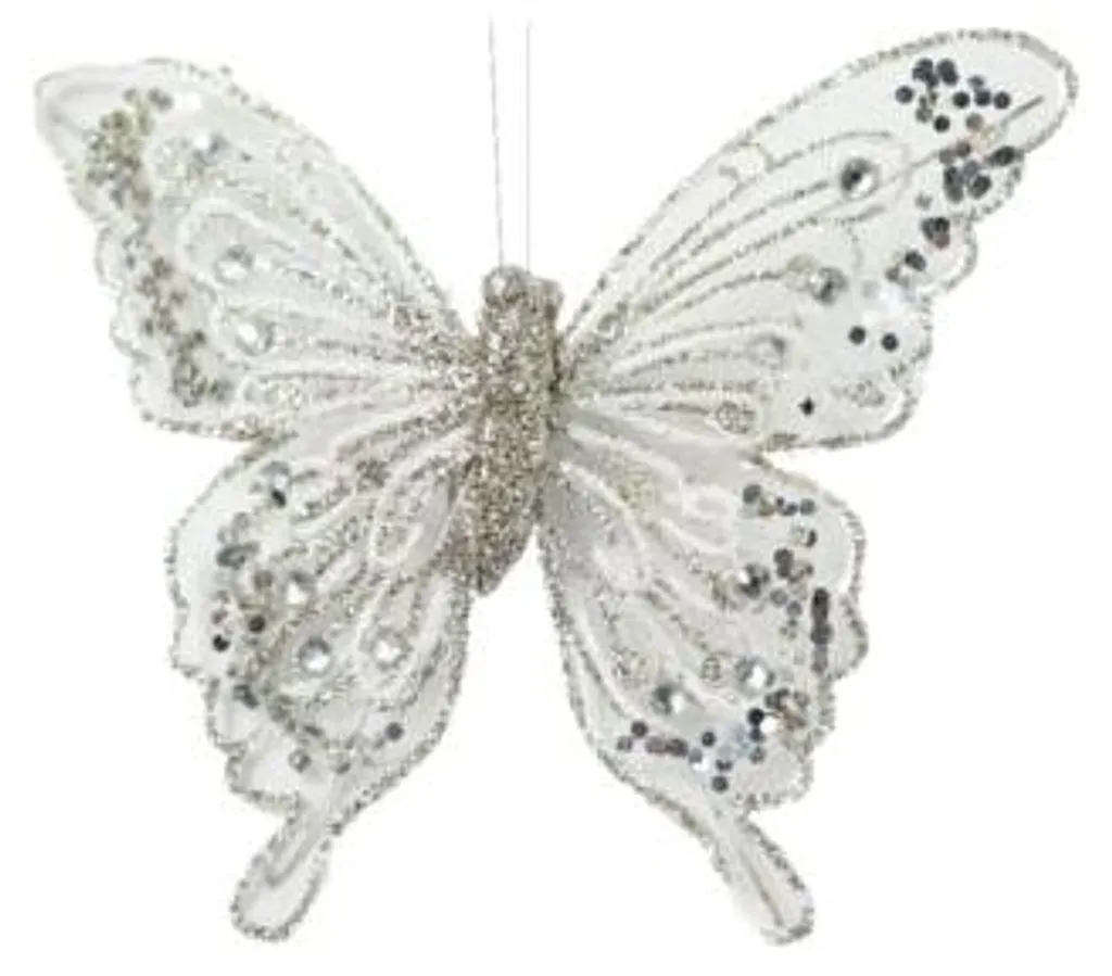 Papillon à pince champagne 11 cm - Lot de 48 pièces pour décoration