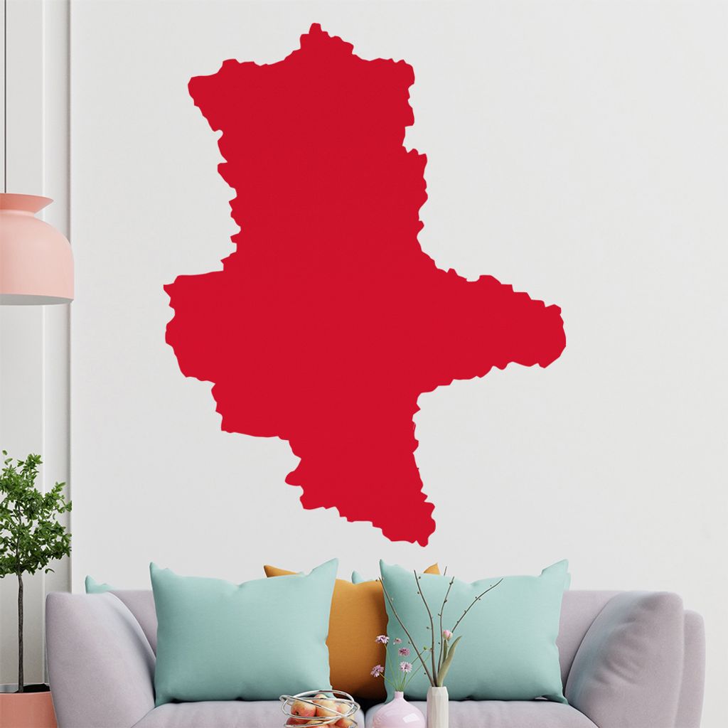 KIWISTAR Bundesland Sachsen-Anhalt - Magdeburg Bauhaus Dessau Wandtattoo in 6 Größen - Wandaufkleber Wall Sticker - Dekoration, Küche, Wohnzimme...