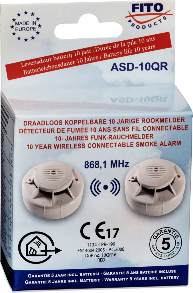 Stop aux Fausses Alertes : Détecteur de Fumée FITO ASD10QR Lithium 3V