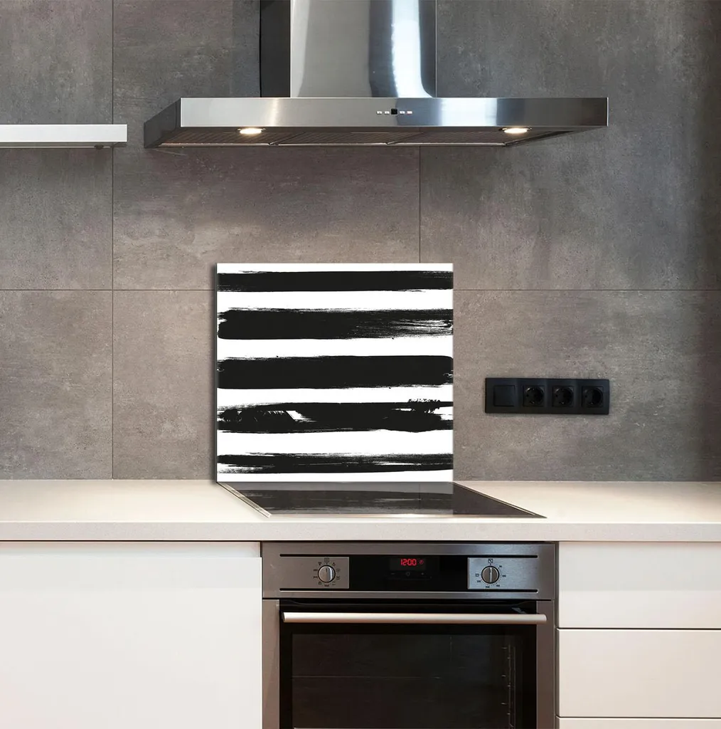 PIATTO IN VETRO PER CUCINA 65x60 strisce - 3