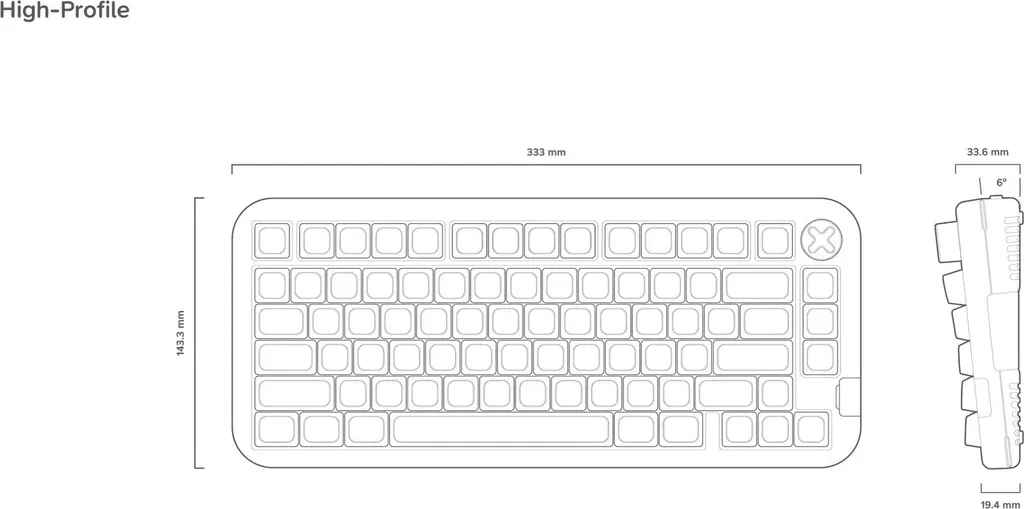 Clavier mécanique NuPhy Kick75 High-Profile avec Switchs Silver ANSI - 8