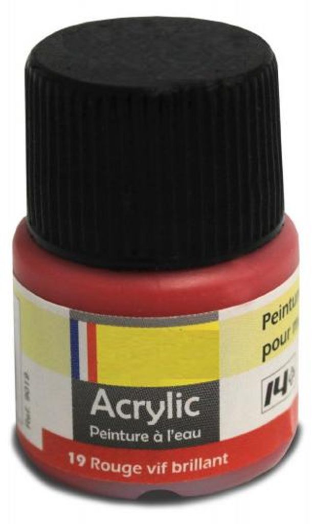 Heller 9019 Acrylfarbe 019 Leuchtend Rot glänzend 12ml Modellbaufarbe