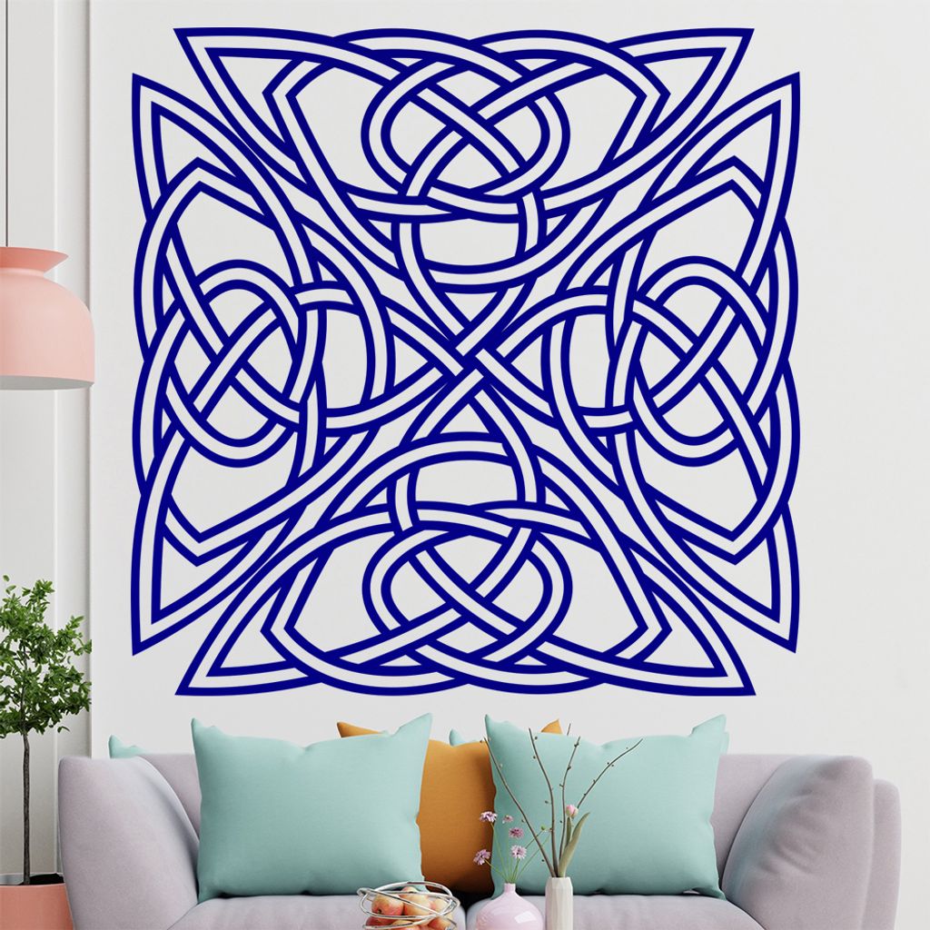 keltischer Knoten - Knotenmuster Wandtattoo in 6 Größen - Wandaufkleber Wall Sticker - Dekoration, Küche, Wohnzimmer, Schlafzimmer, Badezimmer