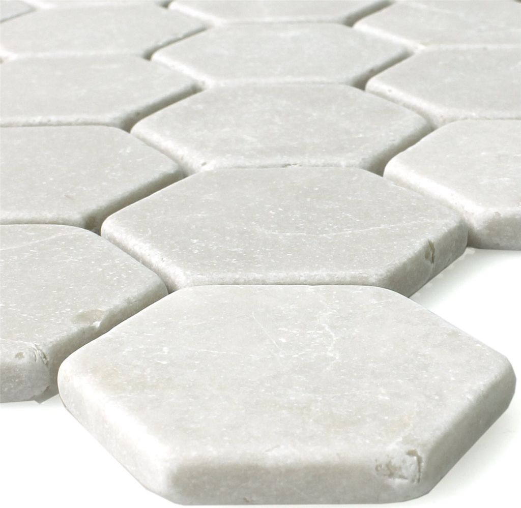 Mosaikfliesen Marmor Tarsus Hexagon Beige Produktbild 