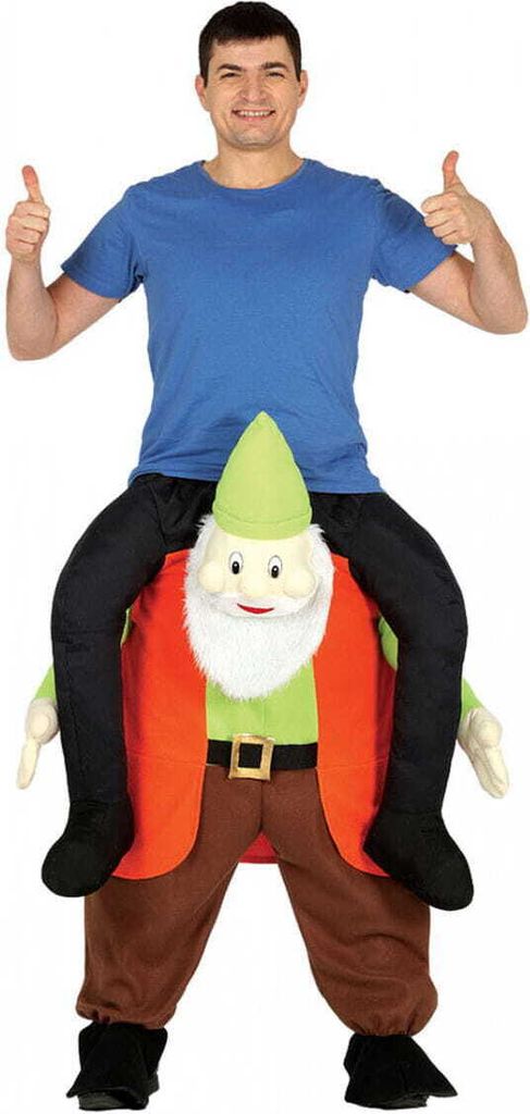 Reiter auf Zwerg Carry Me Kostüm für Fasching Größe: One Size