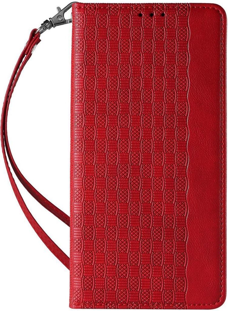 Magnet Strap Case Samsung Galaxy S23+ Flip Cover Wallet Mini Lanyard Stand Rot