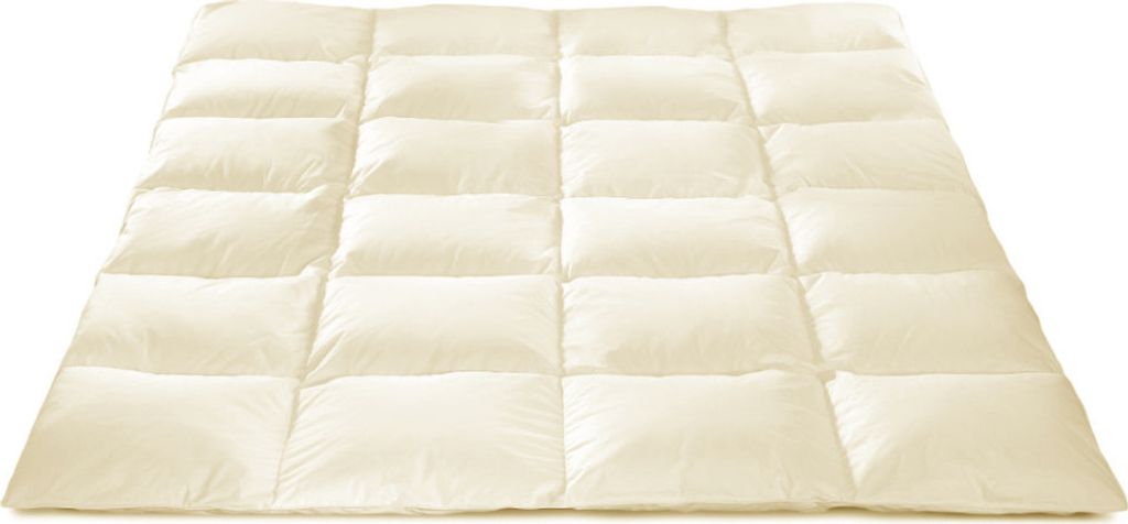 Natürliche, Baumwolle, Decke Bettdecke 100% Daunen, 135/200, 1,5 kg, beige