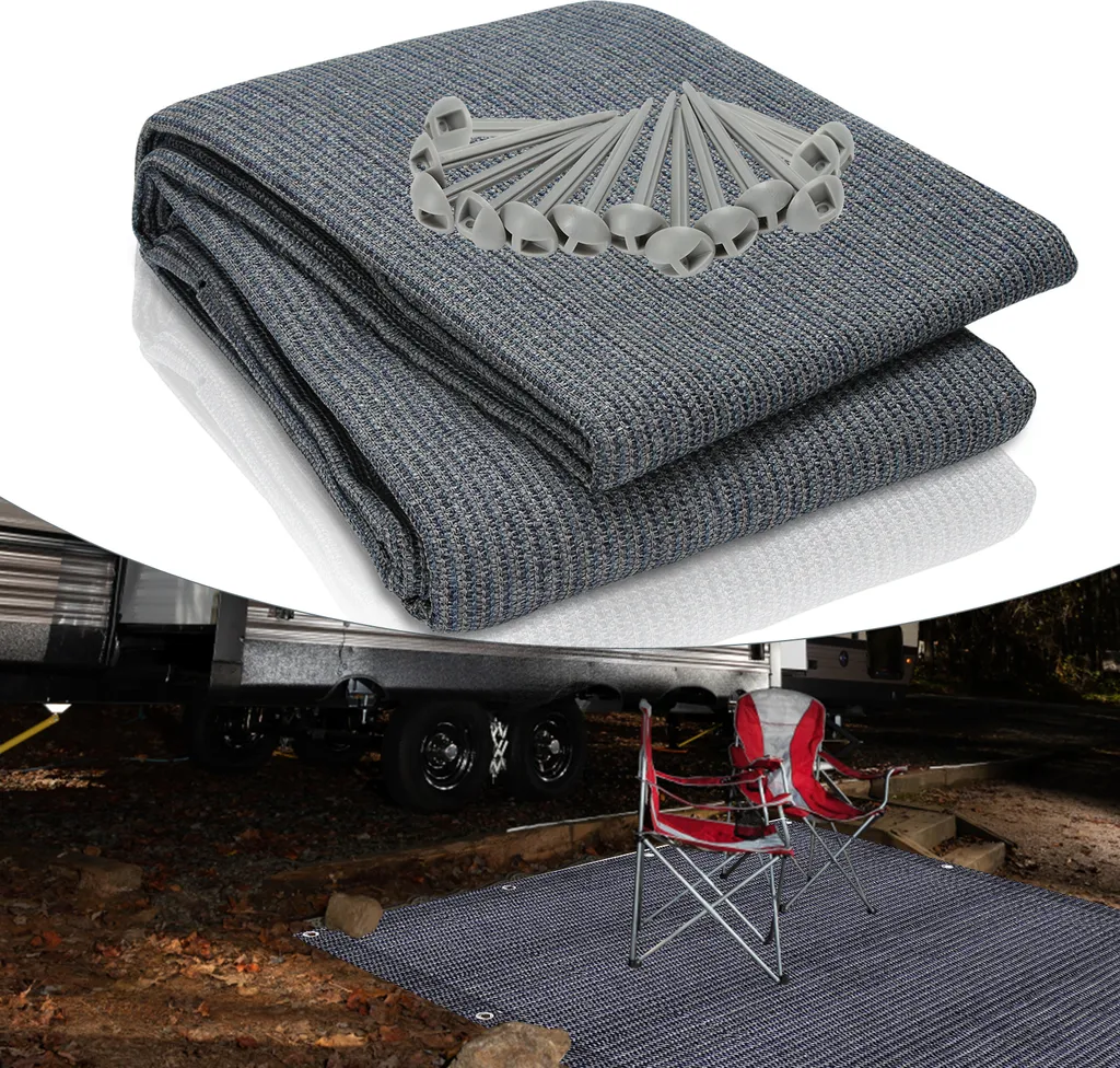 Tapis d'Auvent de Caravane 3x3m Tapis de Sol Extérieur pour le Camping