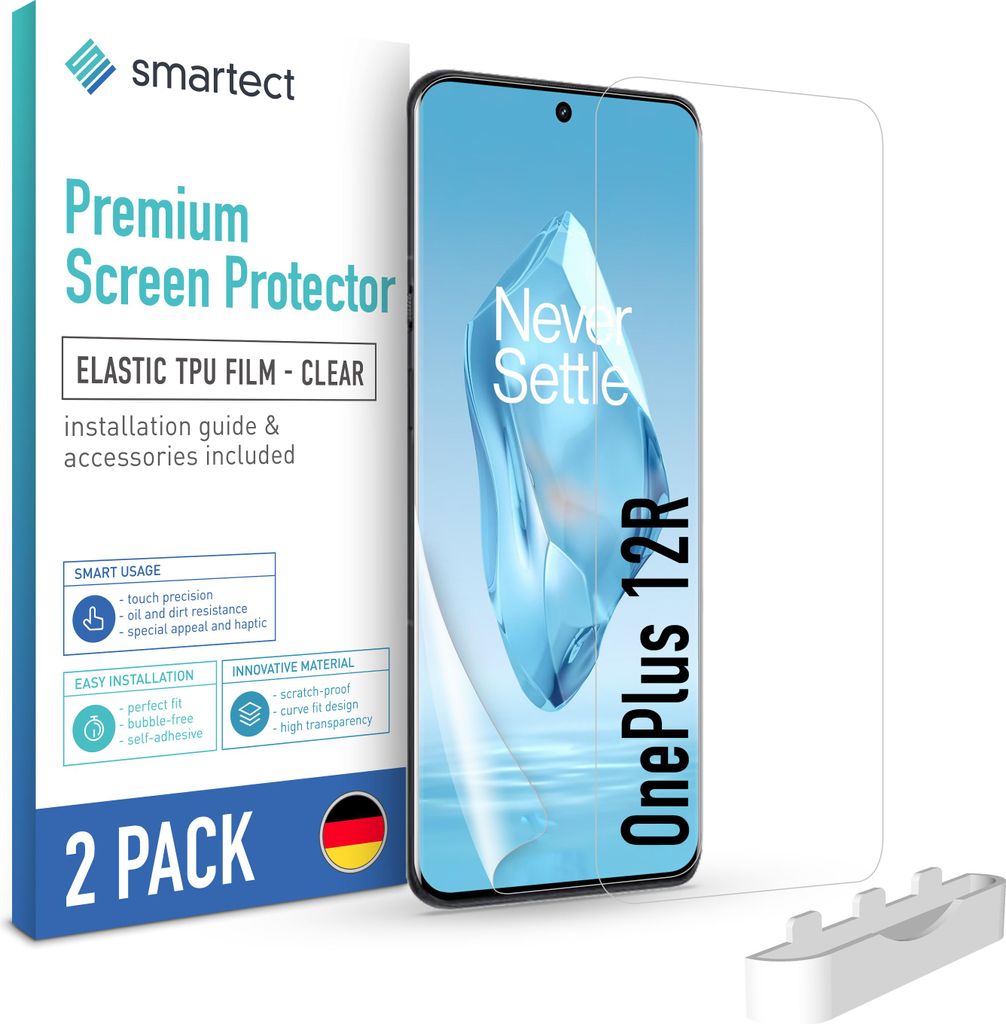 2x TPU Schutzfolie Klar für OnePlus 12R Displayschutz Produktbild 