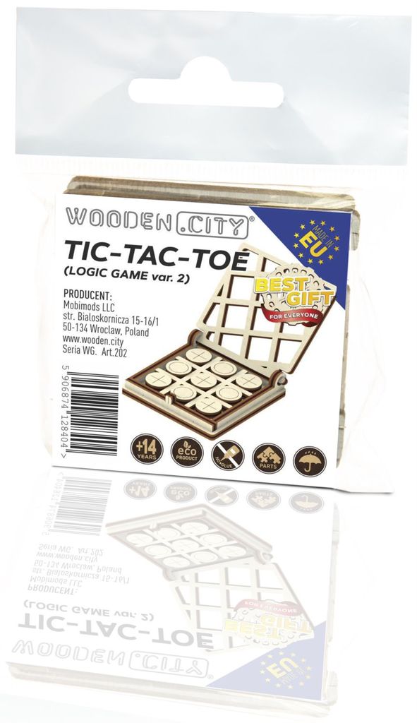 WOODEN CITY 3D Puzzlespiel mini Piskvorky Variante 2