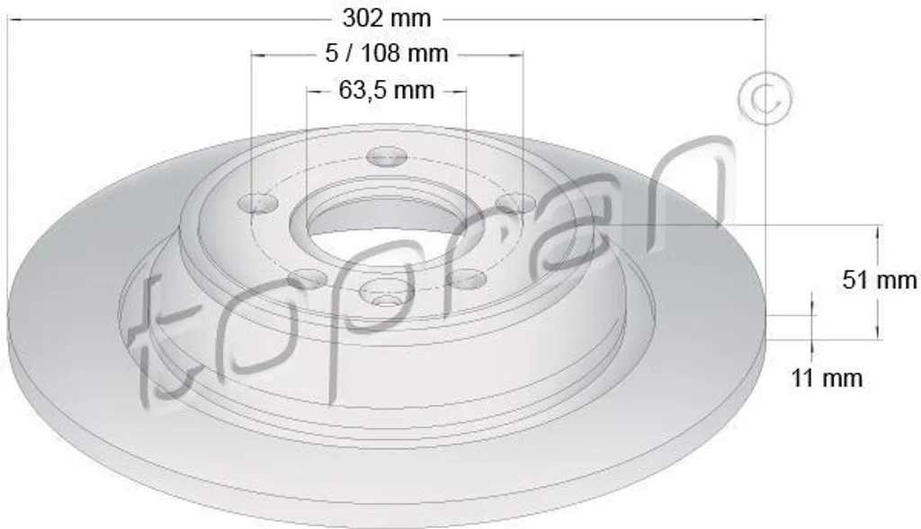 Disque de frein arrière anti-vibration pour Ford S-Max et Kuga I