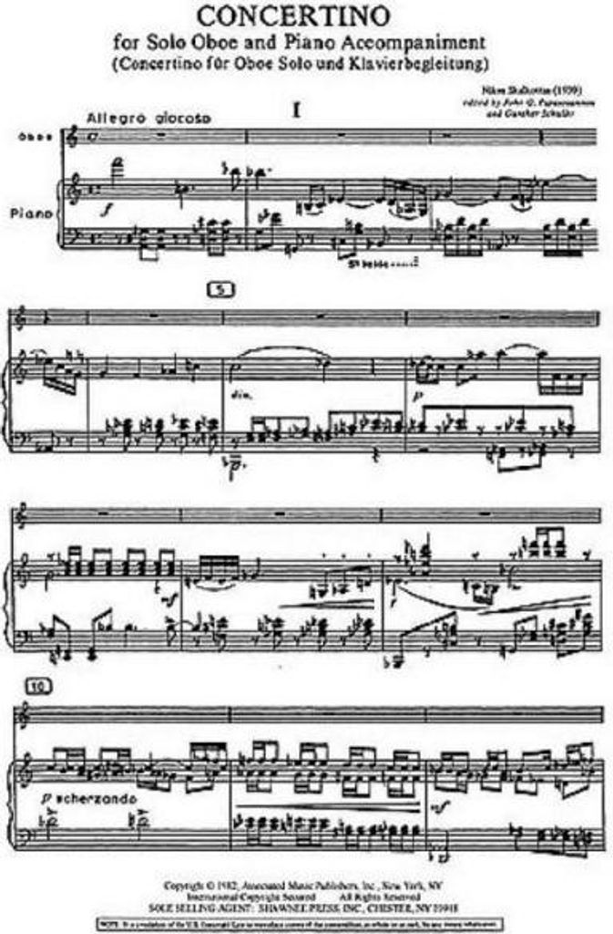 Concertinofor oboe and piano
