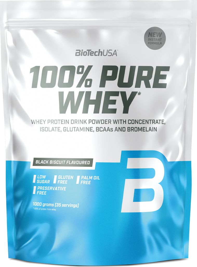 BioTech 100% Pure Whey 1000g - Black Biscuit Produktbild 