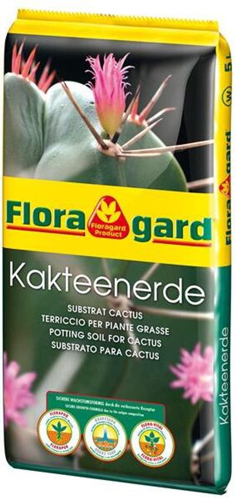 Floragard Kakteenerde 2x5L - Mit Quarzsand & Guano Für Kakteen & Sukkulenten | Perfekt Durchlässig & Nährstoffreich